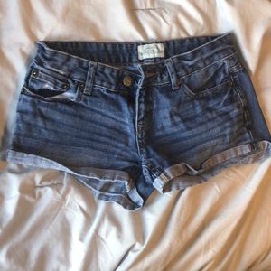 Low Rise Aeropostale Cuffed Jean Shorts